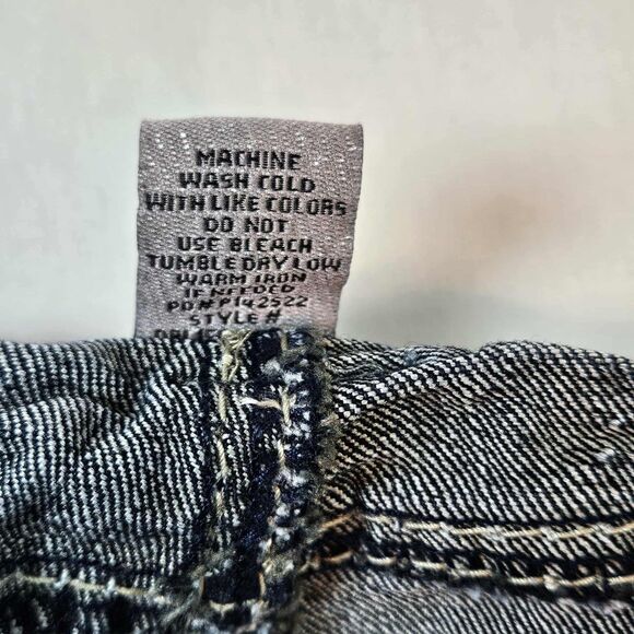 Almost Famous Women's Distressed Bootcut Jeans Sz 22 Med Wash Deco Pockets - Picture 12 of 12